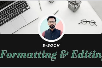 format, edit and proofread your book, novels or ebook