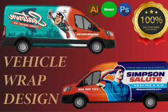 do professional truck, car, van, food trailer and vehicle wrap design