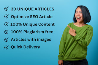 offer 30 original SEO articles for google adsense