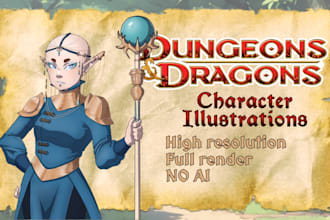 draw your original dnd, ttrpg fantasy characters and tokens