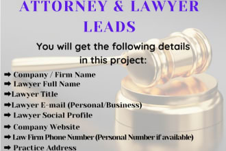 provide law firm leads in your targeted location