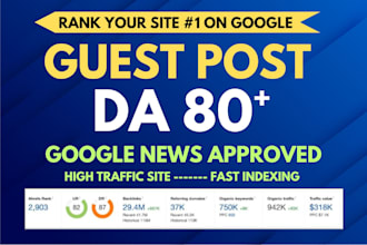 do high da SEO dofollow guest post backlinks on high traffic sites