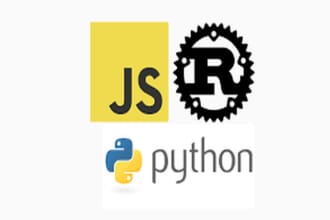 do coding assignments in python, rust, javascript