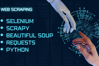scrape,extract,mine any website using python,scrapy,selenium