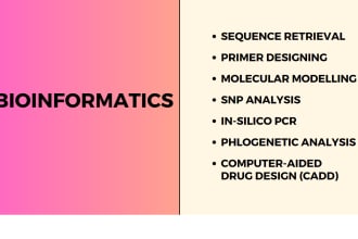 do any bioinformatics task as per the clients requirements