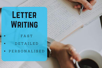 write a unique and personal letter for you