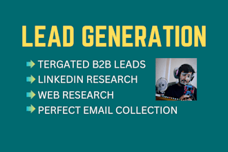 do b2b lead generation, qualified email list, and linkedin list