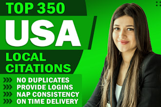 do best 350 USA local citations, directory submission