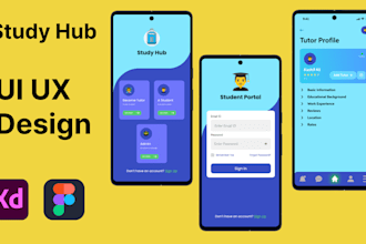 design modern ui ux app design, interactive web UI design