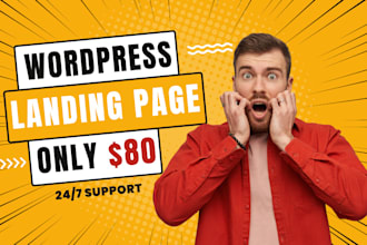design a responsive wordpress landing page or elementor landing page