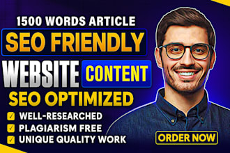 write 1500 words SEO friendly articles, website content, and blog posts