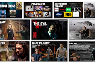 design a pitch deck presentation for your film, TV show and podcast
