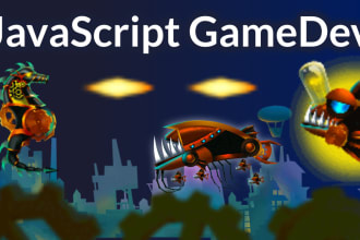 create a 2d HTML5 web video game and javascript game with readable code
