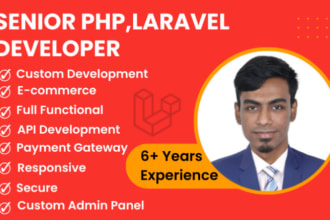 be your dedicated PHP laravel developer for web development