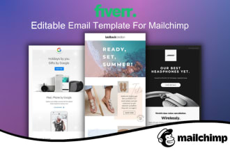 design mailchimp email template and newsletter