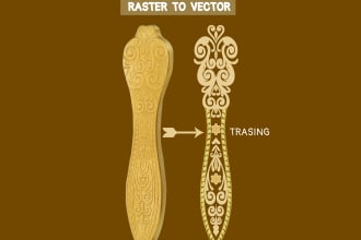 convert raster logo image in vector tracing high resolution file 1