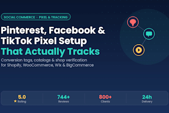 install pinterest, facebook and tiktok pixel for accurate conversion tracking