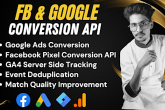 setup facebook capi and google ads conversion tracking