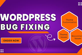 fix wordpress or shopify bugs, errors, and theme issues quickly html css liquid