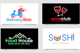 do eye catching restaurant, pizza, BBQ, and food logo