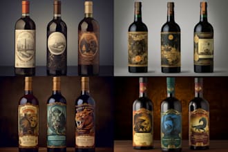 do professional and print ready wine label design