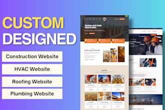 design construction, roofing, hvac, and plumbing website