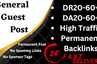 do high quality general guest posts with authority backlinks