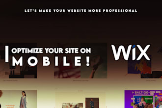 create or optimize you mobile wix site