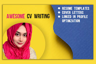 do awesome cv writing or resume template or tech cv writing