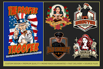 design creative modern, vintage, retro logo in 24 hours