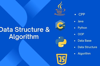 do java, python, js, cpp data structures and algorithms