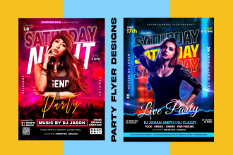 design a concert, nightclub, event or party flyer