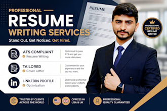 develop an ats compliant resume, tailored cover letter, and linkedin profile