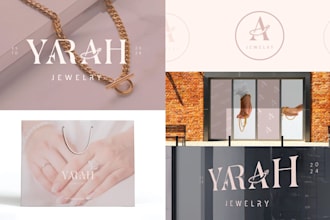 design modern minimalist logo with visual brand guidelines