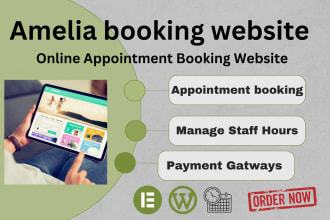 install amelia booking plugin and create an appointment booking website