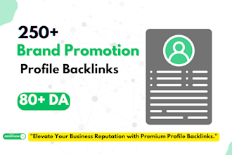 create 80 da business profile backlinks