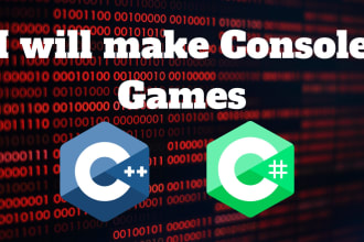 code or complete console games in cpp and csharp