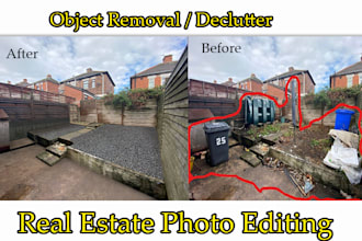 declutter or remove unwanted objects from real estate photos