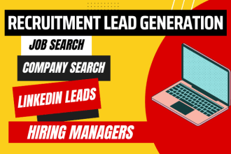 deliver targeted recruitment leads and email lists for HR managers
