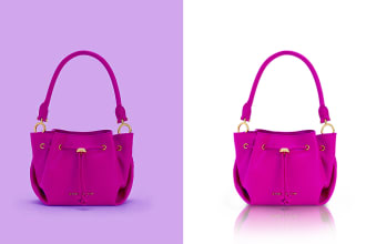 do background remove, create reflection with retouch