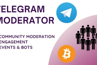 be telegram moderator for your blockchain crypto project