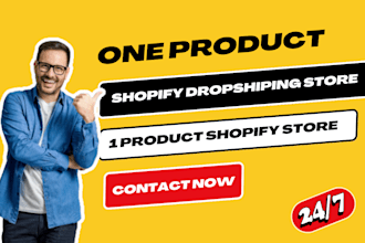 one product shopify store design redesign dropshipping store
