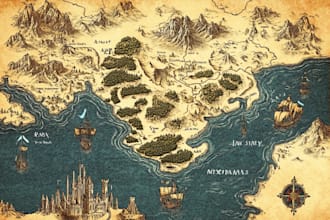 make a digital fantasy map for you