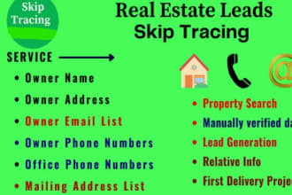 do skip tracing in bulk, accurate lead generation