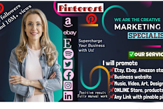 promote your products, website, blog to my pinterest with 10m monthly views