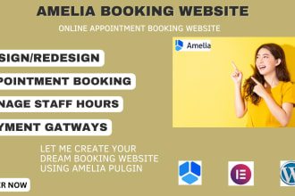 create online appointment booking website with amelia plugin