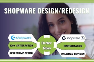 design or redesign shopware shop, shopware 6 webshop