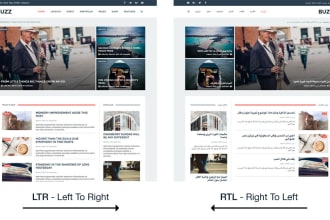 change your wordpress website from ltr to rtl and vice versa