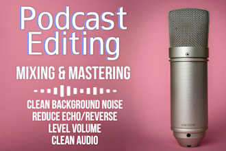 edit,clean,fix and convert audio,podcast,sound to great