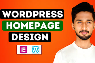 design wordpress website homepage and landing page